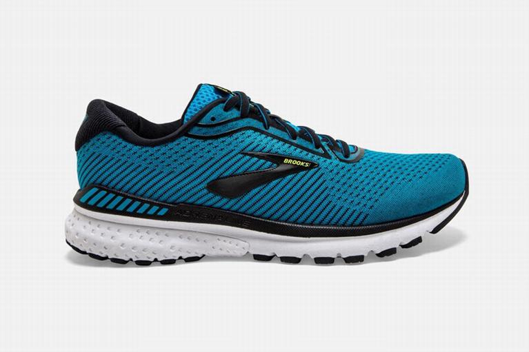 Brooks ADRENALINE GTS 20 Road Running Shoes Mens Sale - Black/Blue (YWK703485)